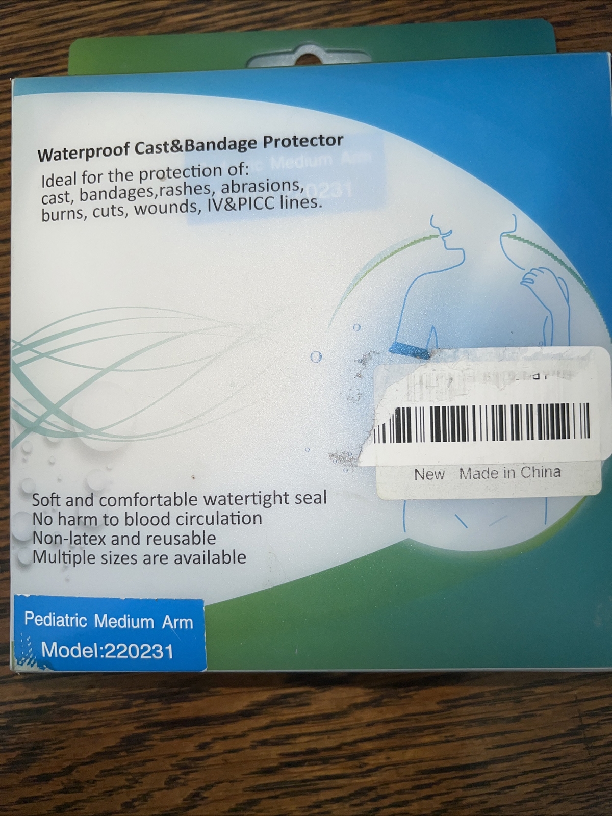Waterproof Cast & Bandage Protector Pediatric Medium Arm
