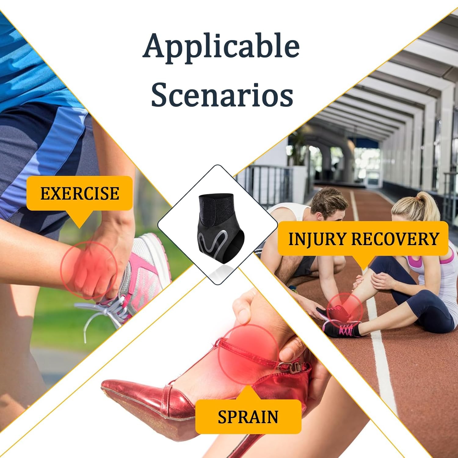 Ankle Brace Support Compression Sleeve Plantar Fasciitis Pain Relief Feet Wrap