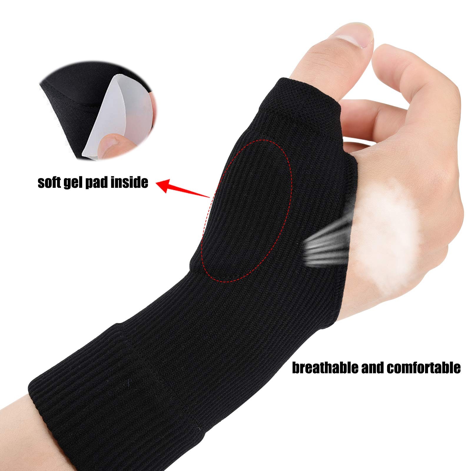 Thumb Arthritis Compression Gloves(1 Pair),Breathable Wrist Support Brace Fin…