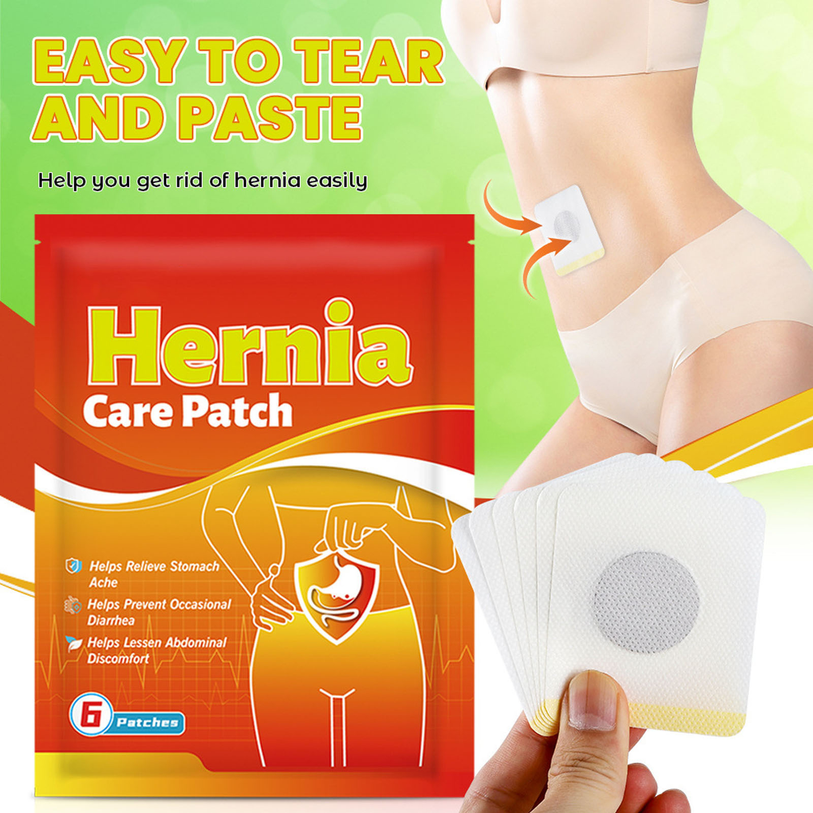 Abdominal Hernia Care Patch 30pcs Abdominal Hernia Care Patch Portable Safe