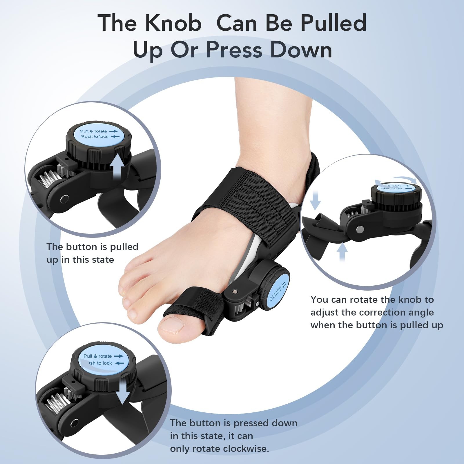 Bunion Fix Toe Valgus Corrector Big Toe Straightener Adjustable for Men & Women