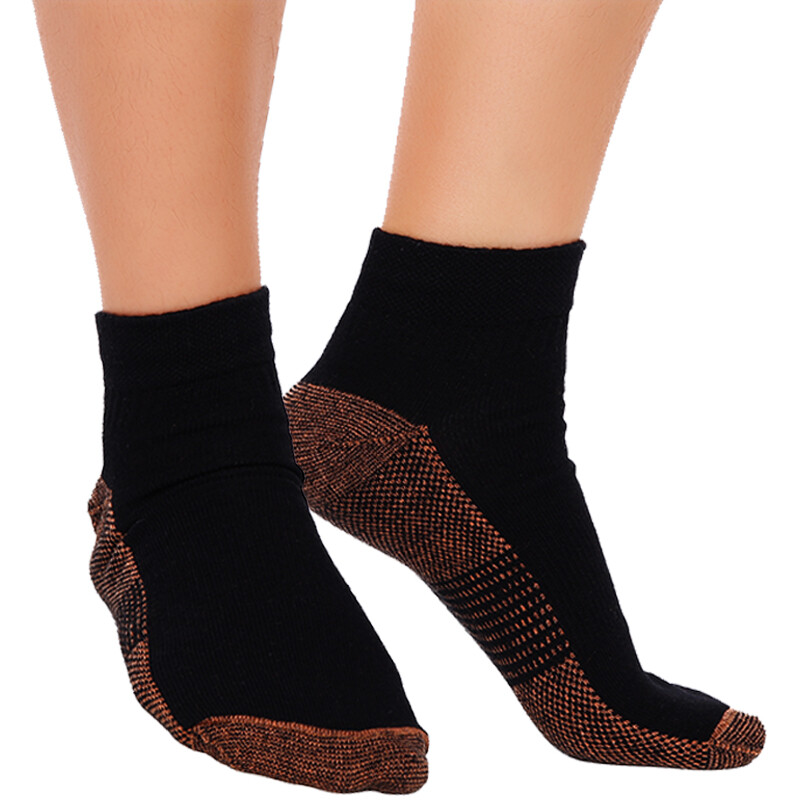 Compression Socks Copper Infused Arch Support Foot Plantar Fasciitis Running