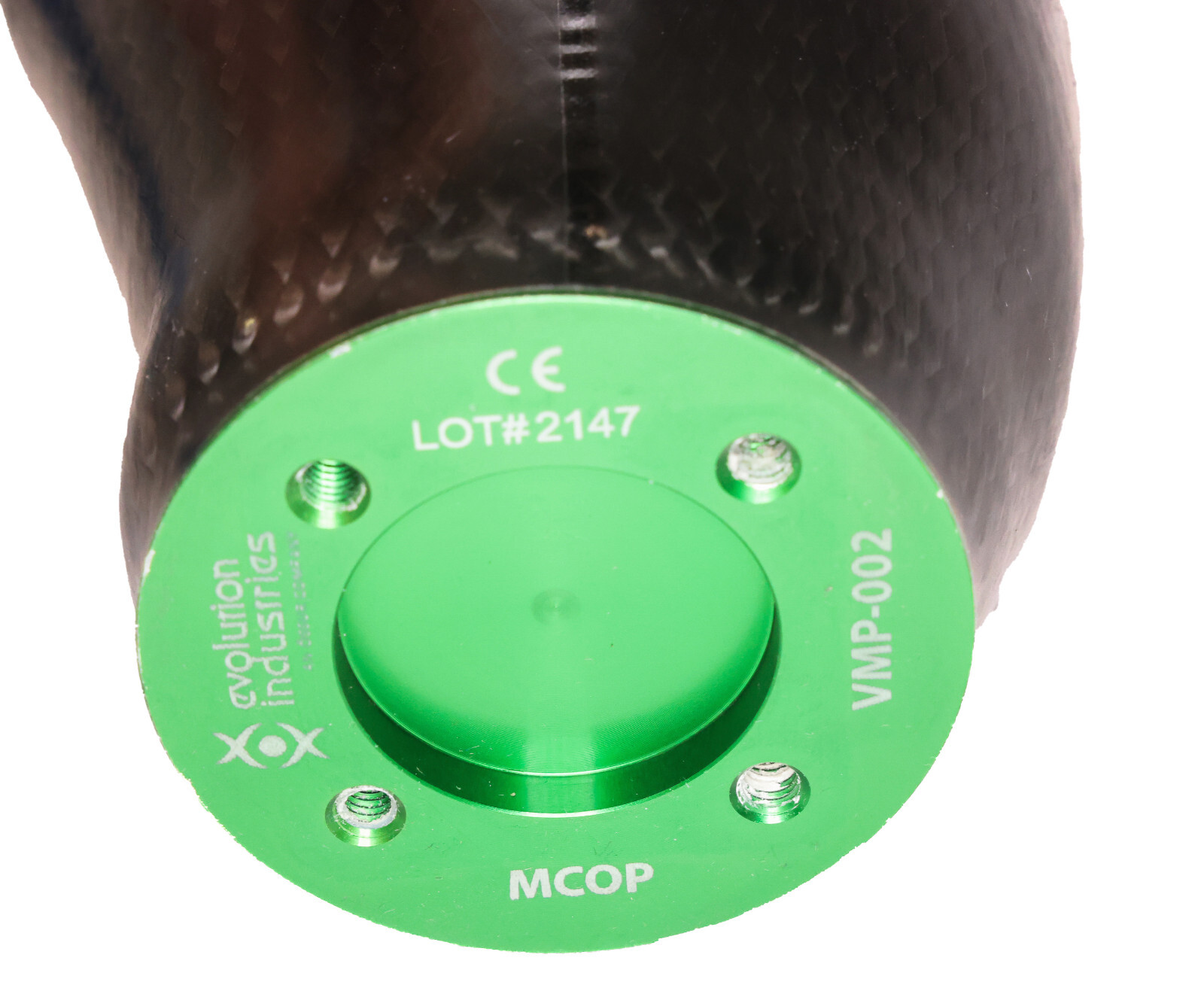 PROSTHETIC BLACK CARBON FIBER LEG SOCKET w EXPULSION VALVE & MOUNTING BASE H=11″