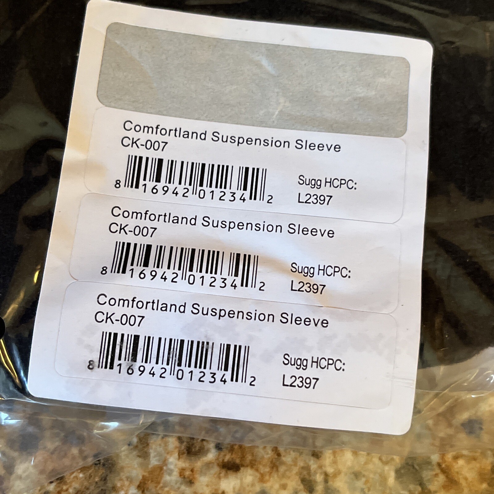 TWO Brand New Comfortland Medical CK‑007 Black Suspension Sleeves