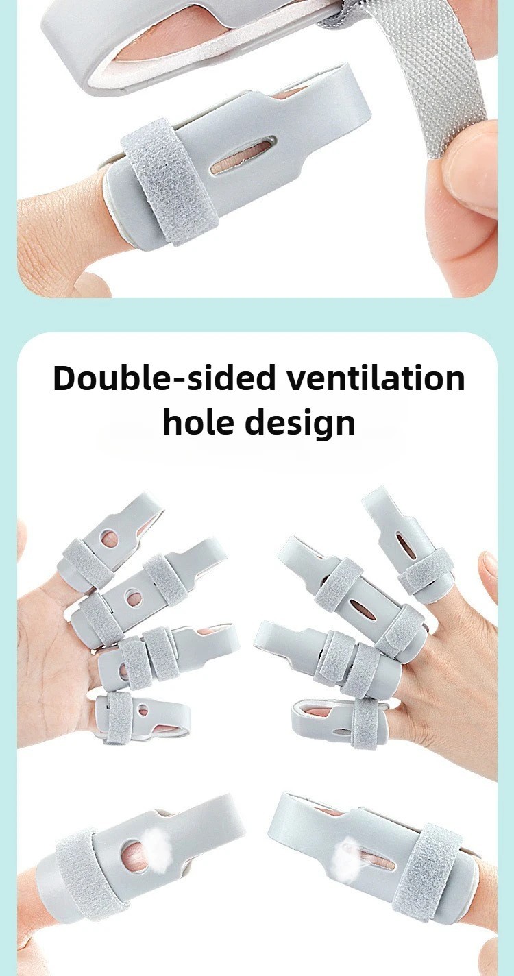 Finger Splint Support Brace Adjustable Immobilizer Sleeve for Injury Recovery
