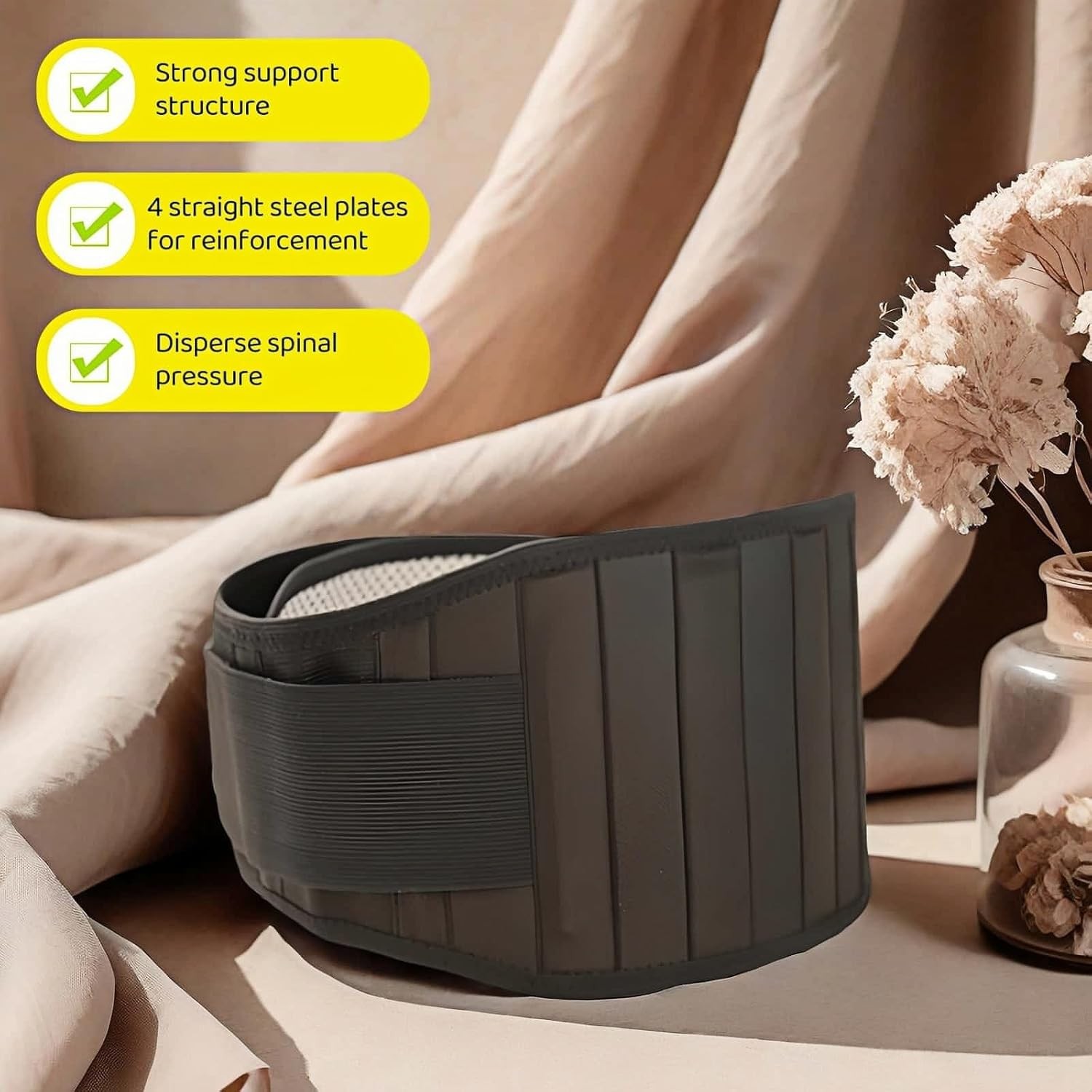 Self Heating Lumbar Support Strap Suitable for Both Men and Women – Adjustable B