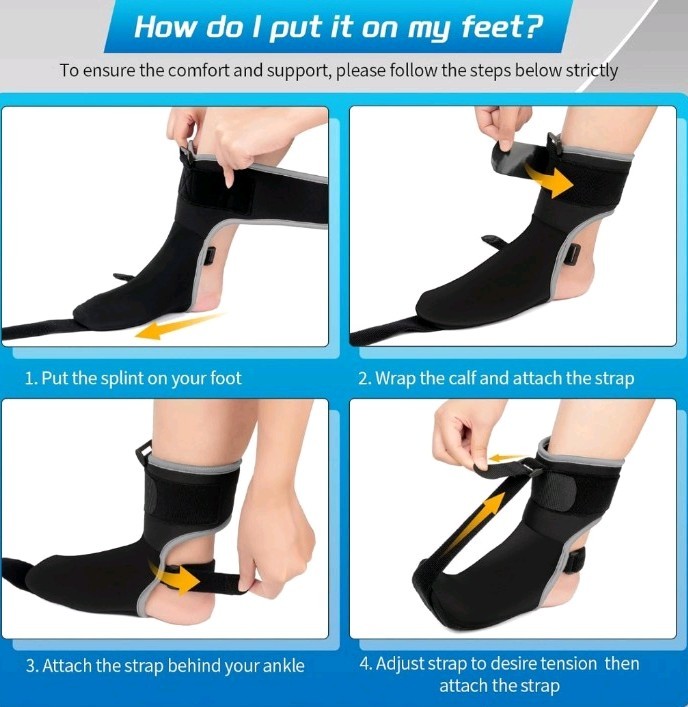 Planter Fasciitis Night Sock With Massage Ball Size Medium