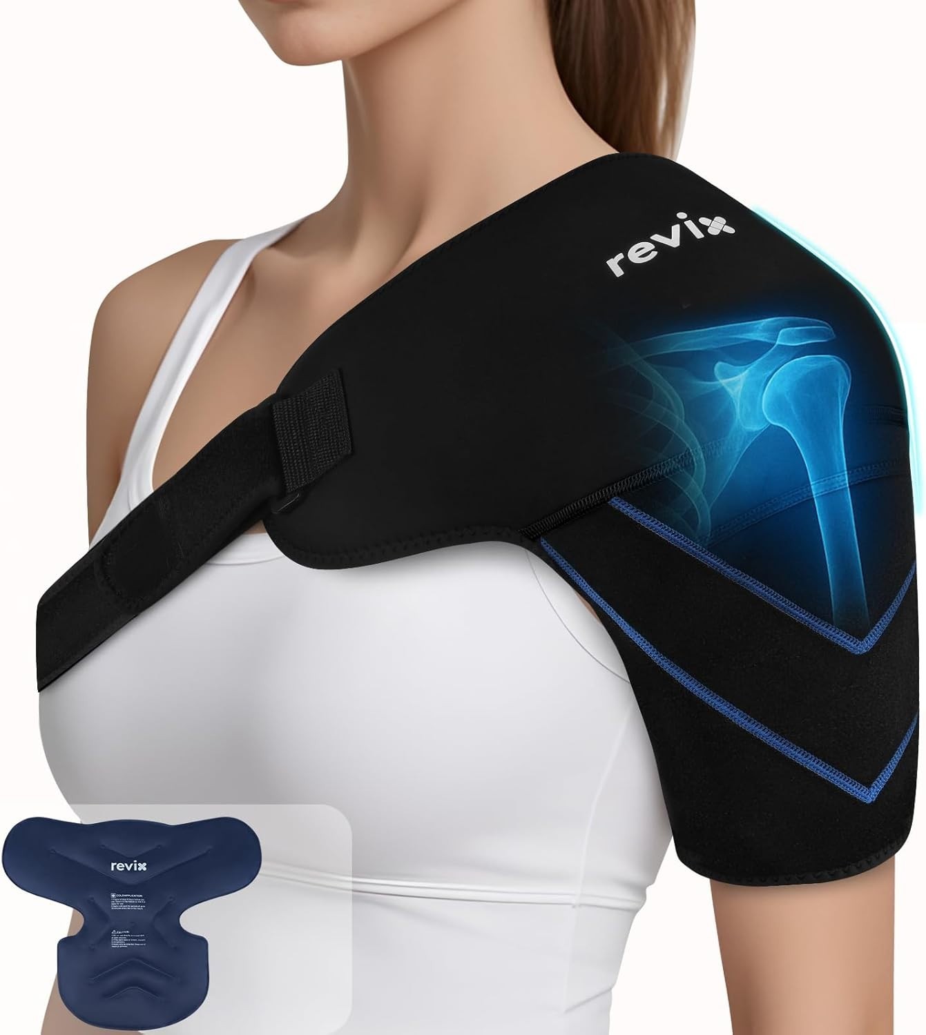 Shoulder Ice Pack Wrap, Ice Shoulder Brace for Rotator Cuff and Arm, Reusable…