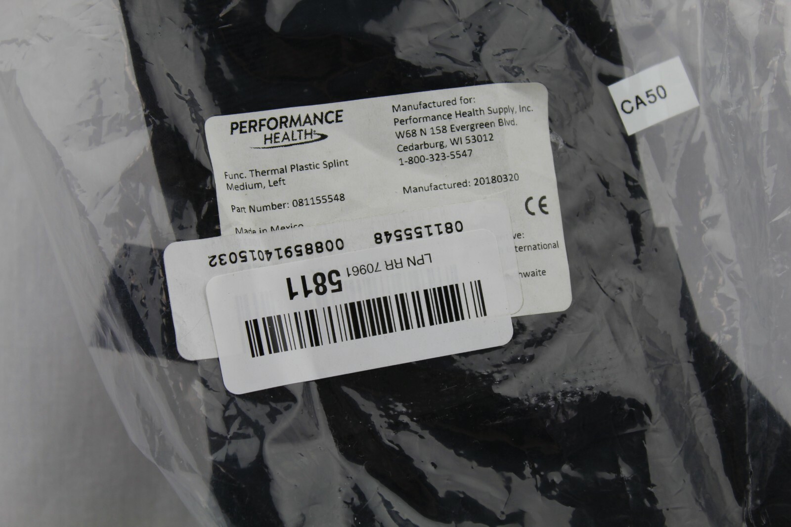 Performance Health Position Hand Splint Left Medium OPEN PKG CA50 CD24
