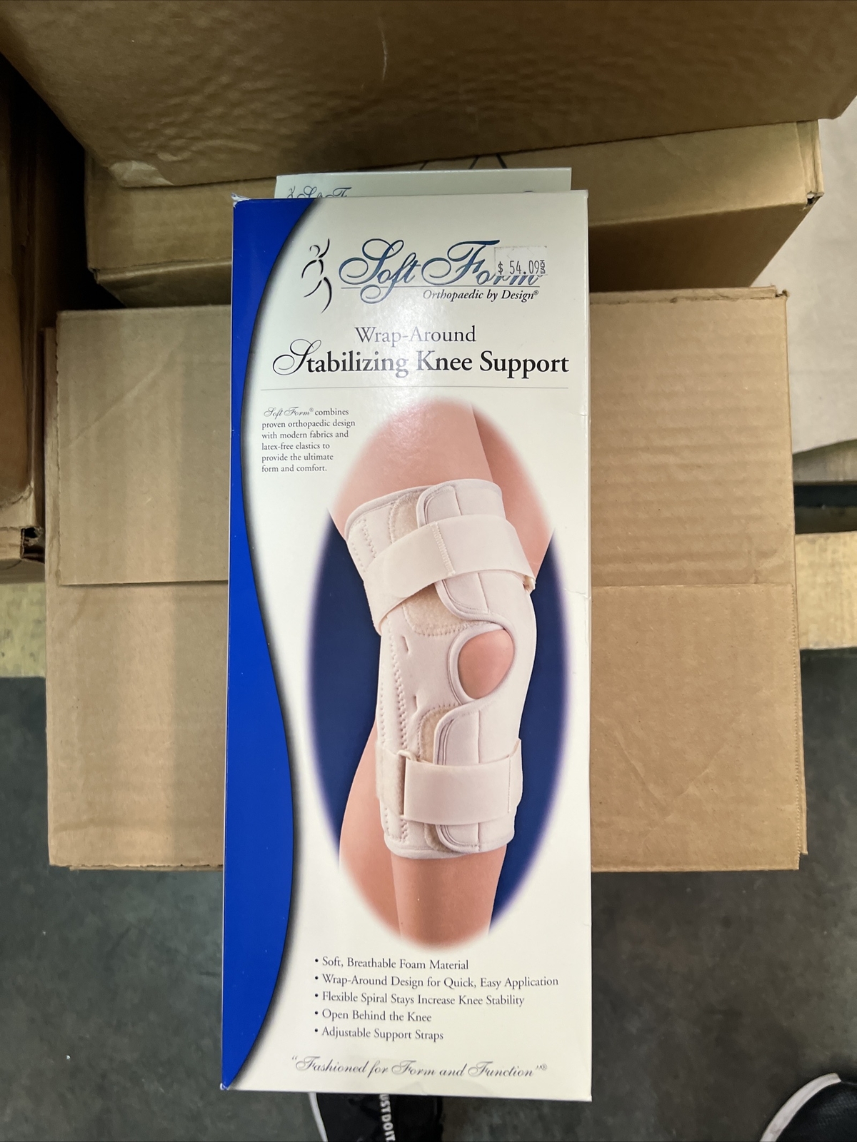 Fla 37-303MDBEG Soft Form Wrap Around Stabilizing Knee Support, Beige, Medium