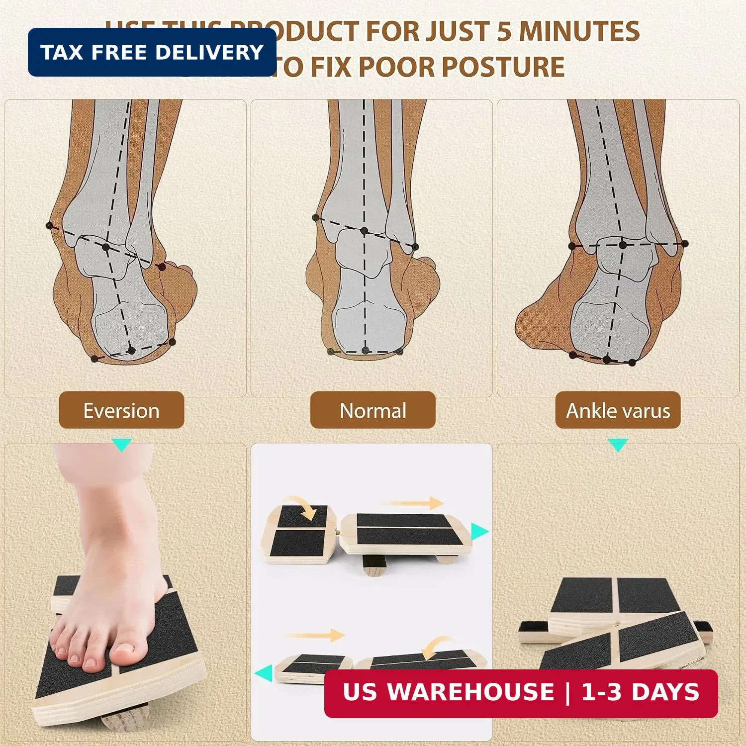 Ankle Foot Strengthener Exerciser for Sprained, Single Leg Balance Board for Spr