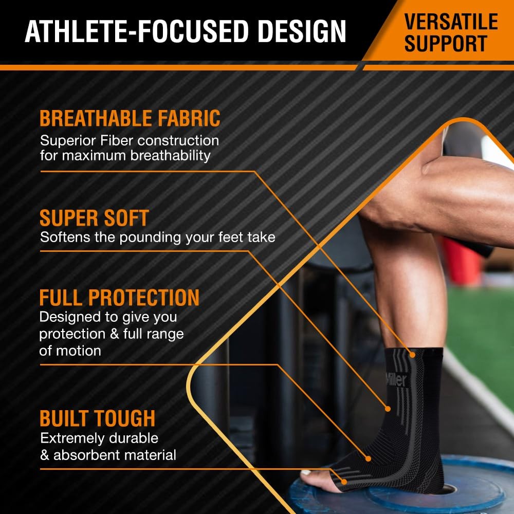 1 Pair Ankle Compression Sleeve, 20-30 mmHg Plantar Fasciitis Support Socks