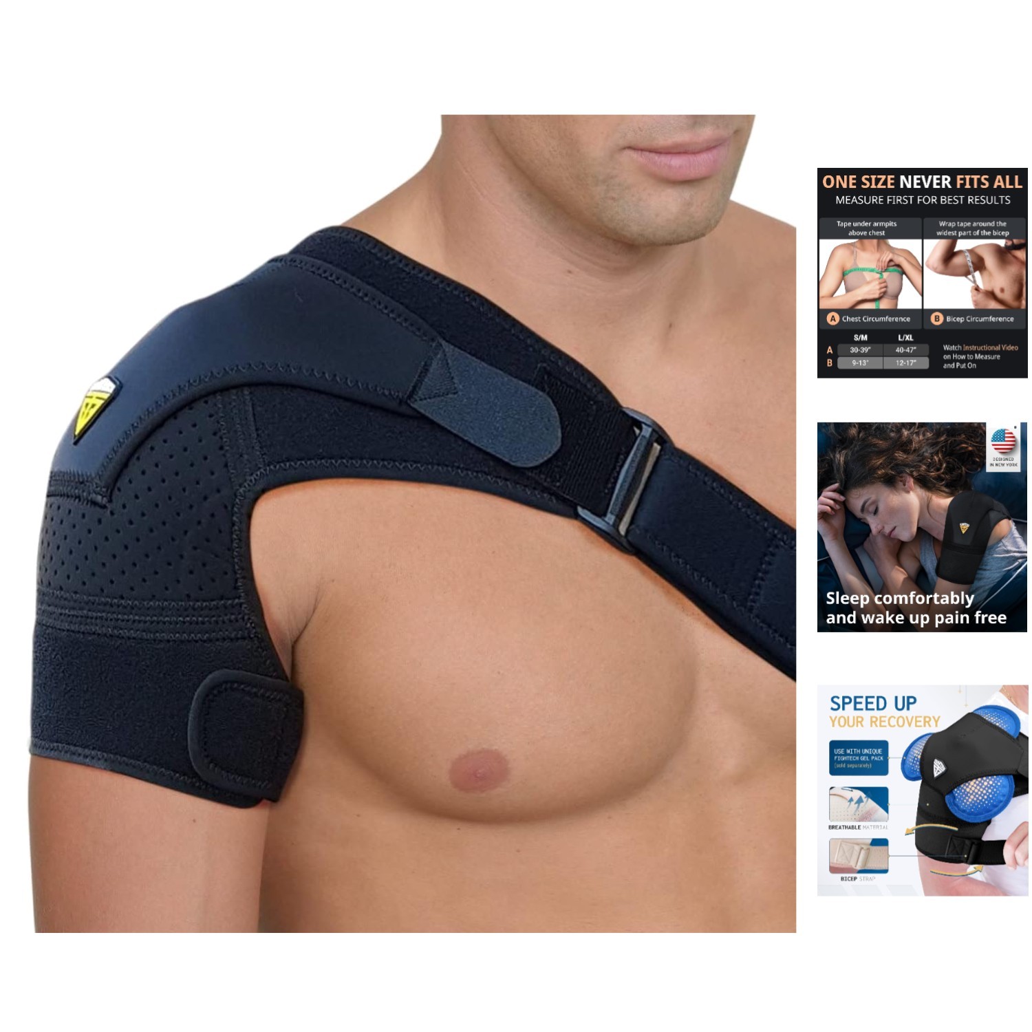 Customizable Shoulder Compression Sleeve – Pain Relief for Torn Rotator Cuff