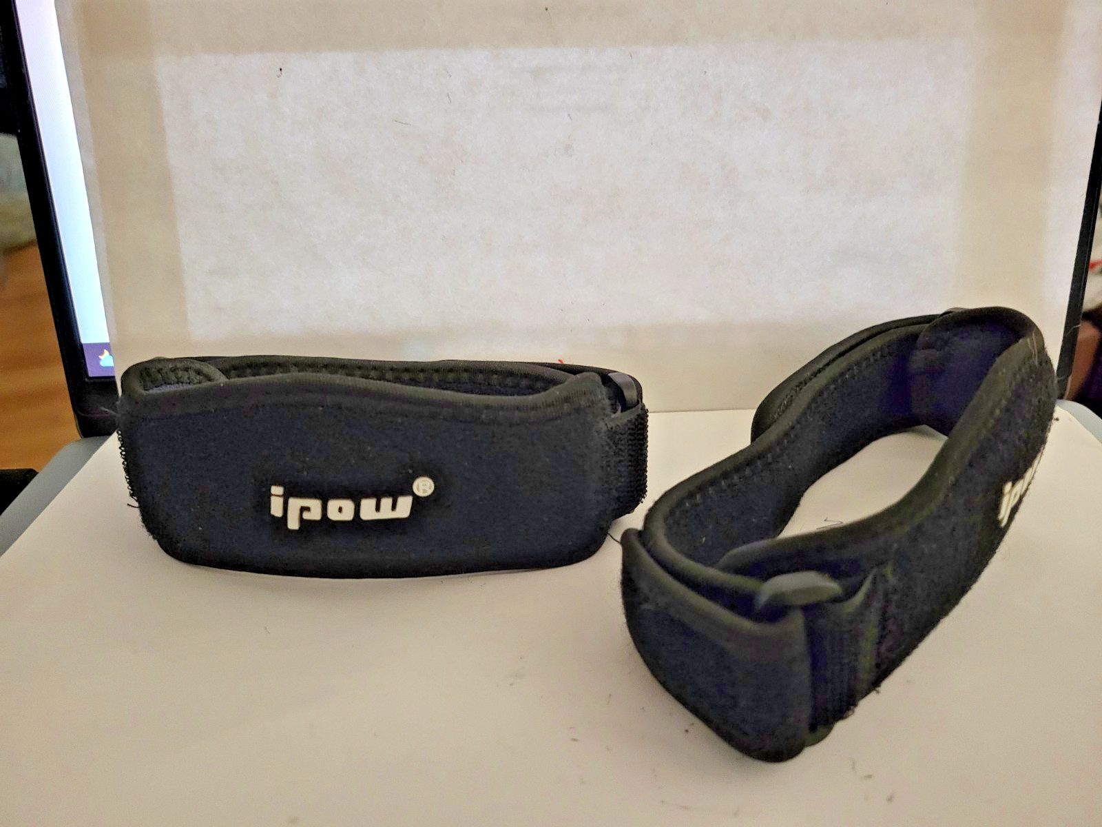 IPOW FBA_5169170 Knee Strap Support 2 Pieces – Black