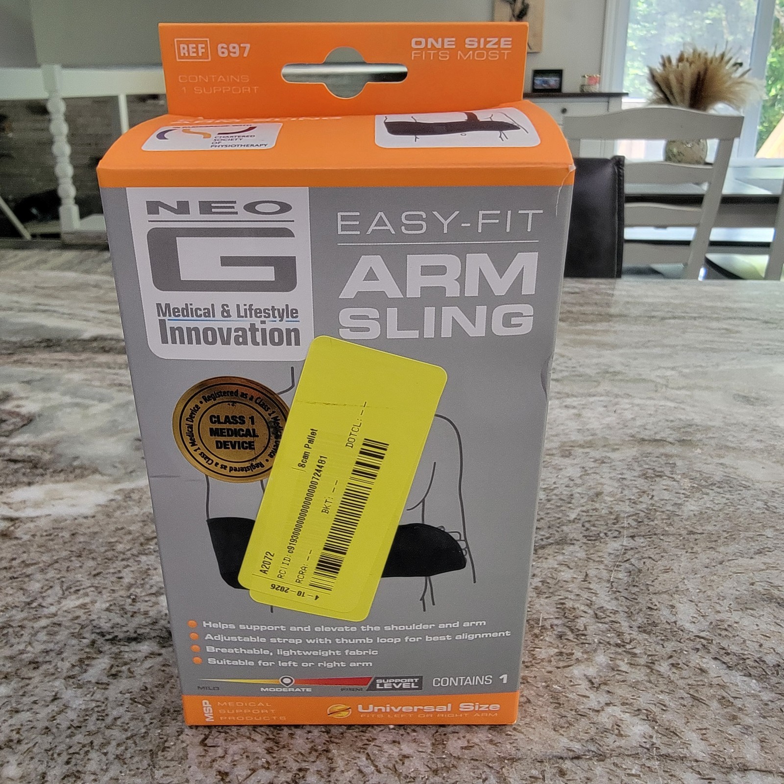Neo G Easy Fit Adjustable Arm Sling W/ Comfort Pad – Universal One Size