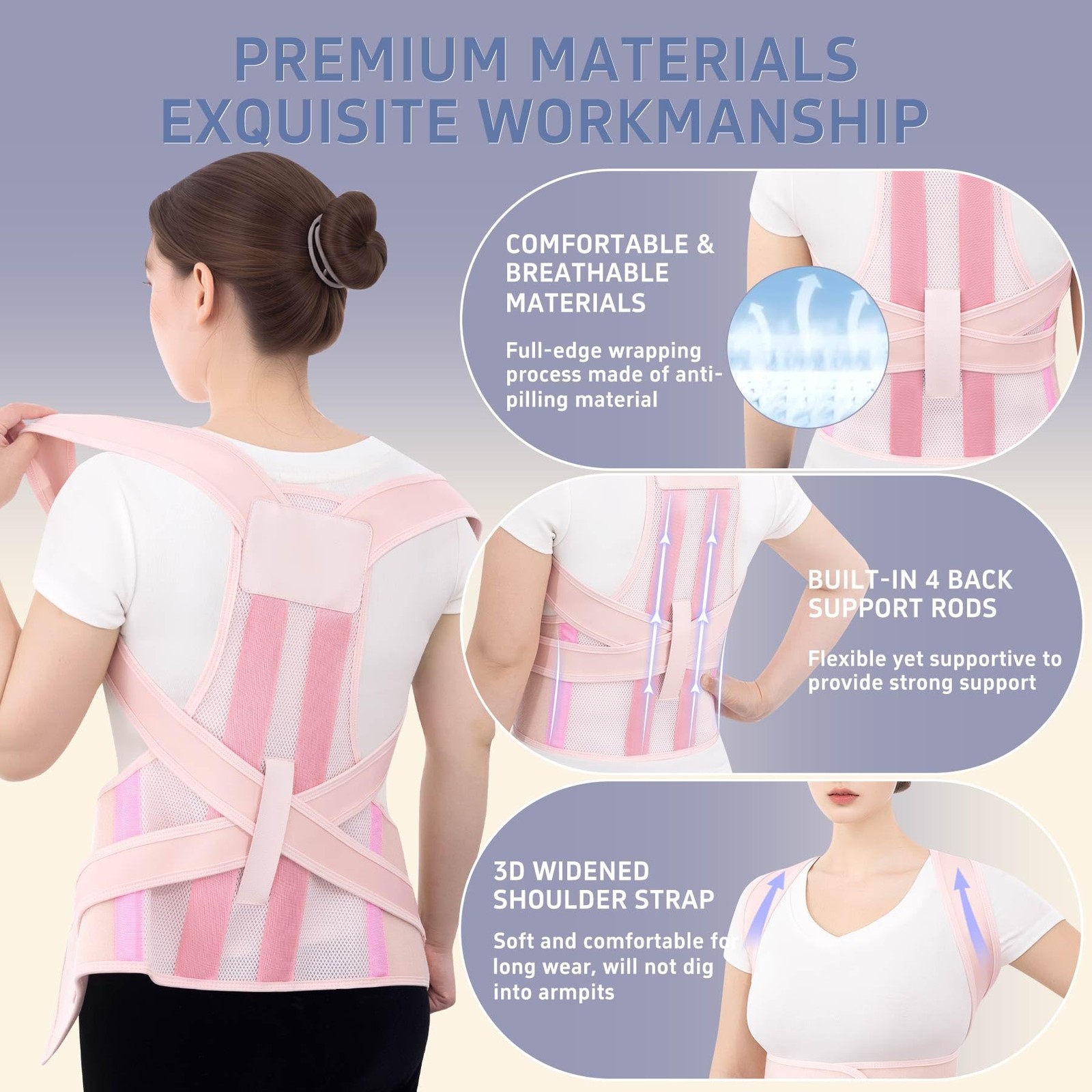 Posture Corrector for and Men, Full Back Brace for Posture , Adjustable Upper…
