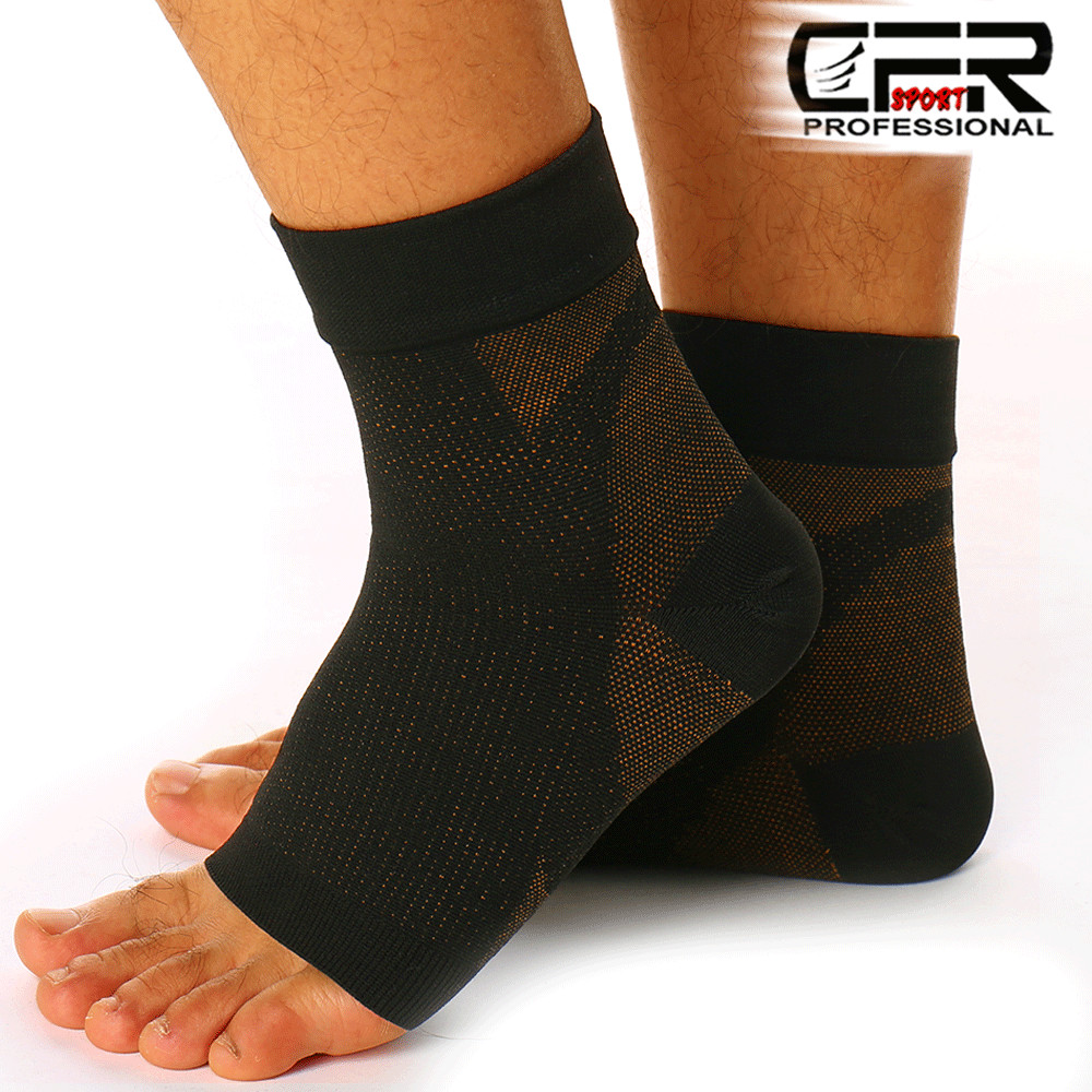 Copper Compression Socks Plantar Fasciitis Arch Ankle Foot Pain Sleeve Support