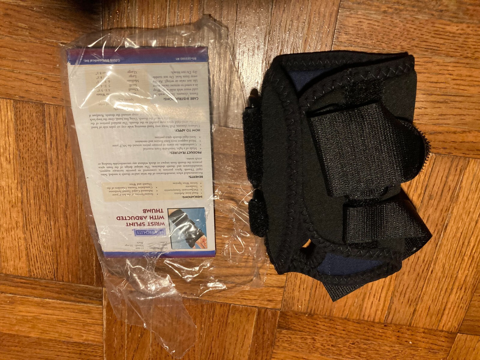 F-L-A Pro Lite 6″ Left Wrist Splint Brace Size XL Black New In Box