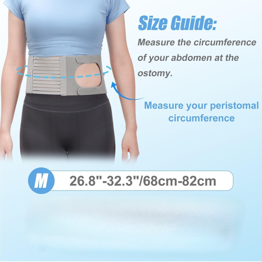 Breathable U-Shaped Parastomal Hernia Belt Adjustable Ostomy Support Belt Unisex