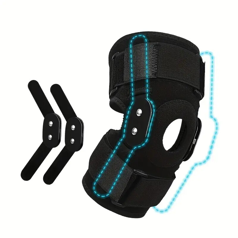 Hinged Knee Brace Sleeve Compression Support Meniscus Joint Pain Arthritis Sport