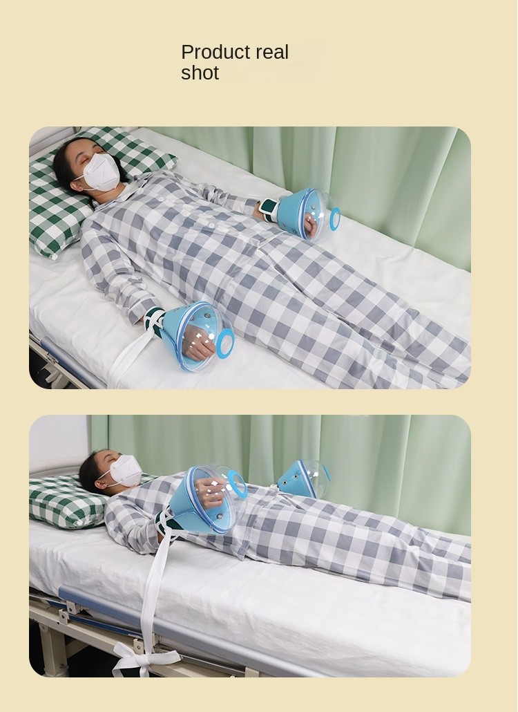 Lantern Restraint Gloves Hemispherical Transparent PVC Wrist Fixation Belt