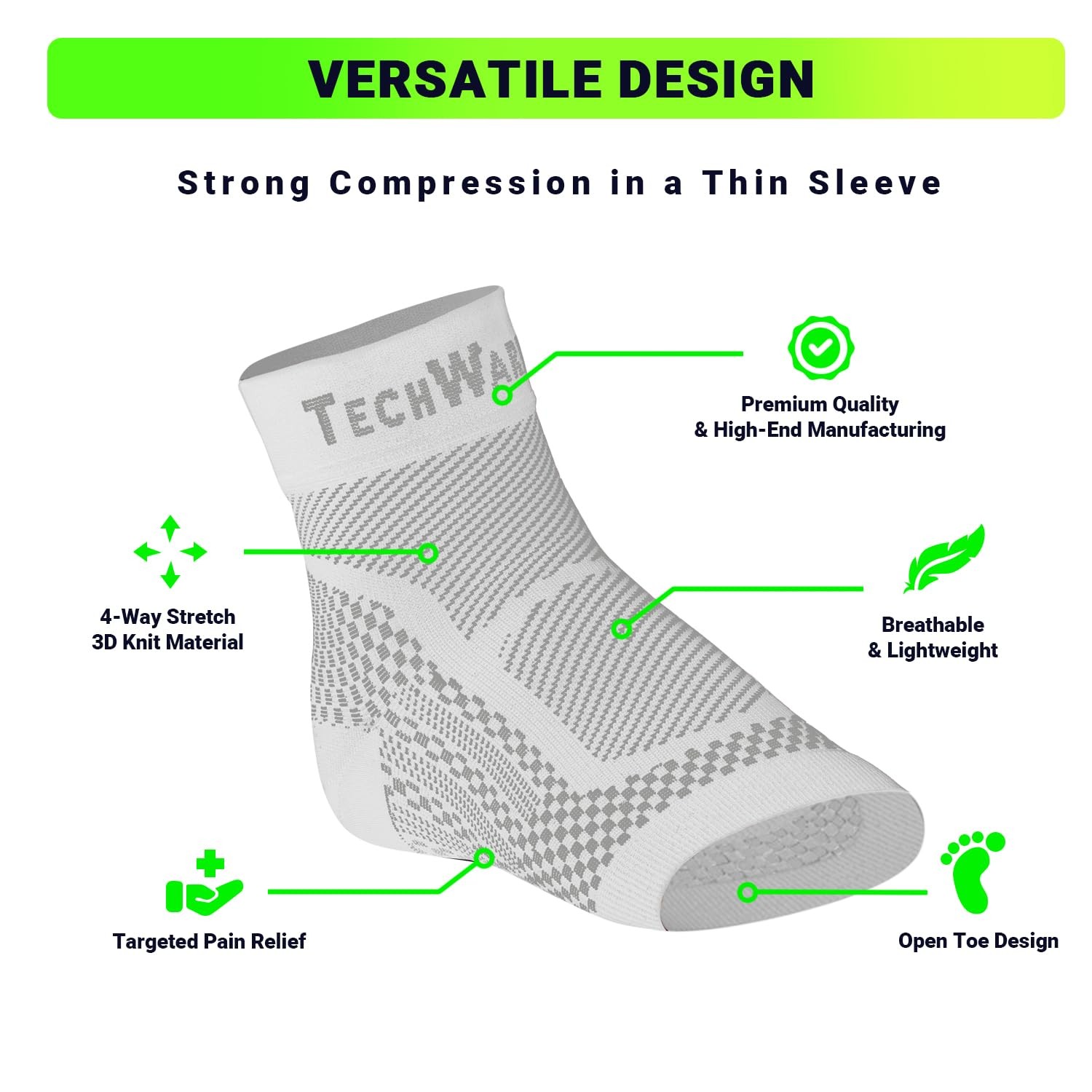 Ankle Brace Compression Sleeve – Relieves Achilles Tendonitis, Joint Pain. Pl…