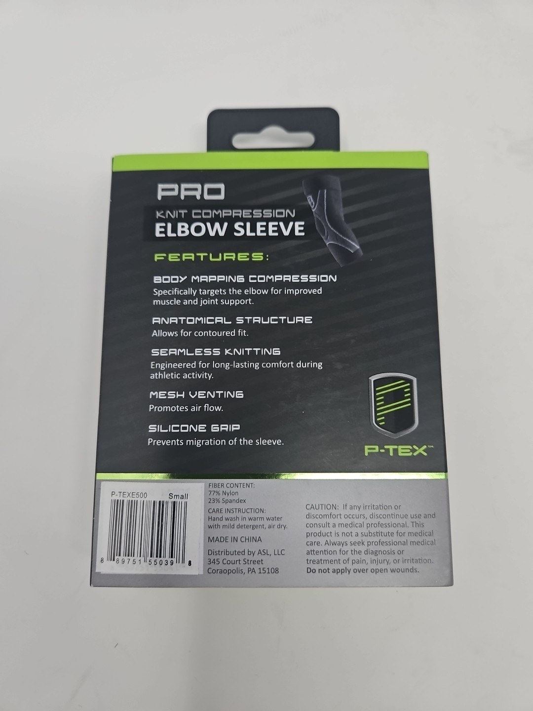 NEW P-TEX ELBOW SLEEVE COMPRESSION PROTECTION SMALL 8.5-10” P-TEXE200