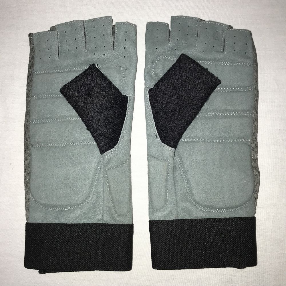 Blue Gel Mesh Fingerless Driving Weight Training Cycling Wheelchair Gloves XL