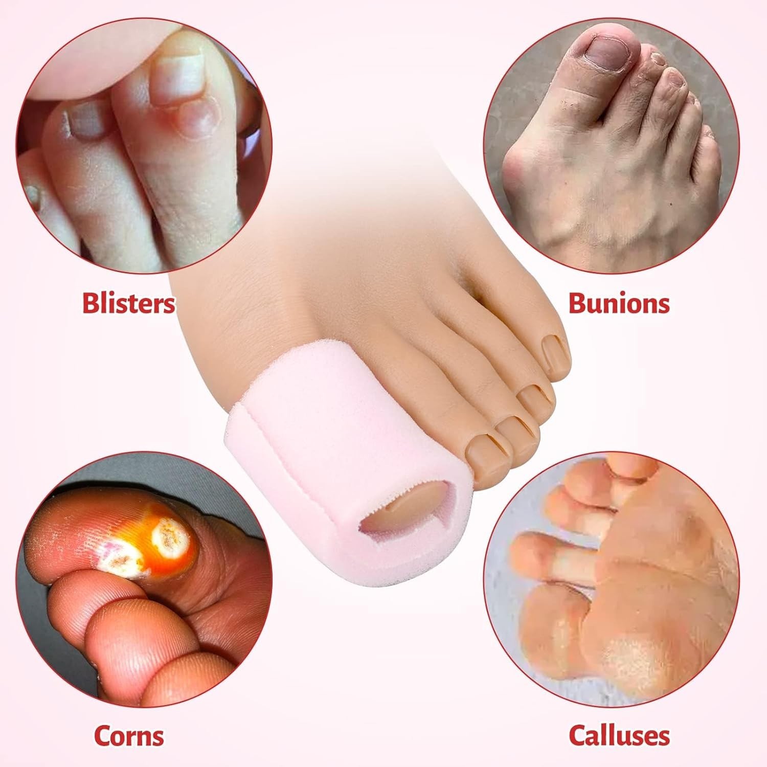 Toe Sleeve with Overlap Large Size 1 Inner Diameter 36 Roll Sponge Protector