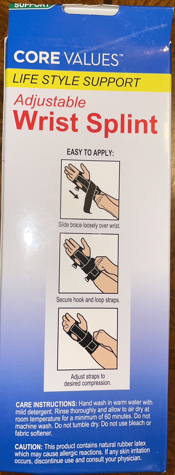 Harmon Face Values Neoprene Reversible Wrist Splint One Size New