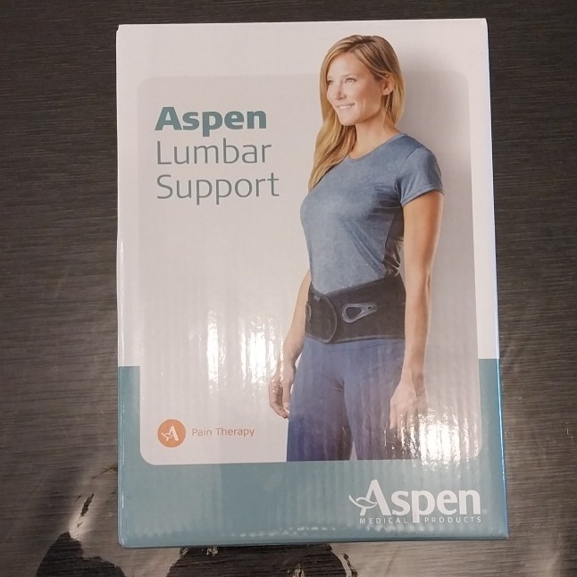 NEW/OPEN BOX Aspen Lumbar Support Large 40″ Back Brace Adjustable Pain Relief