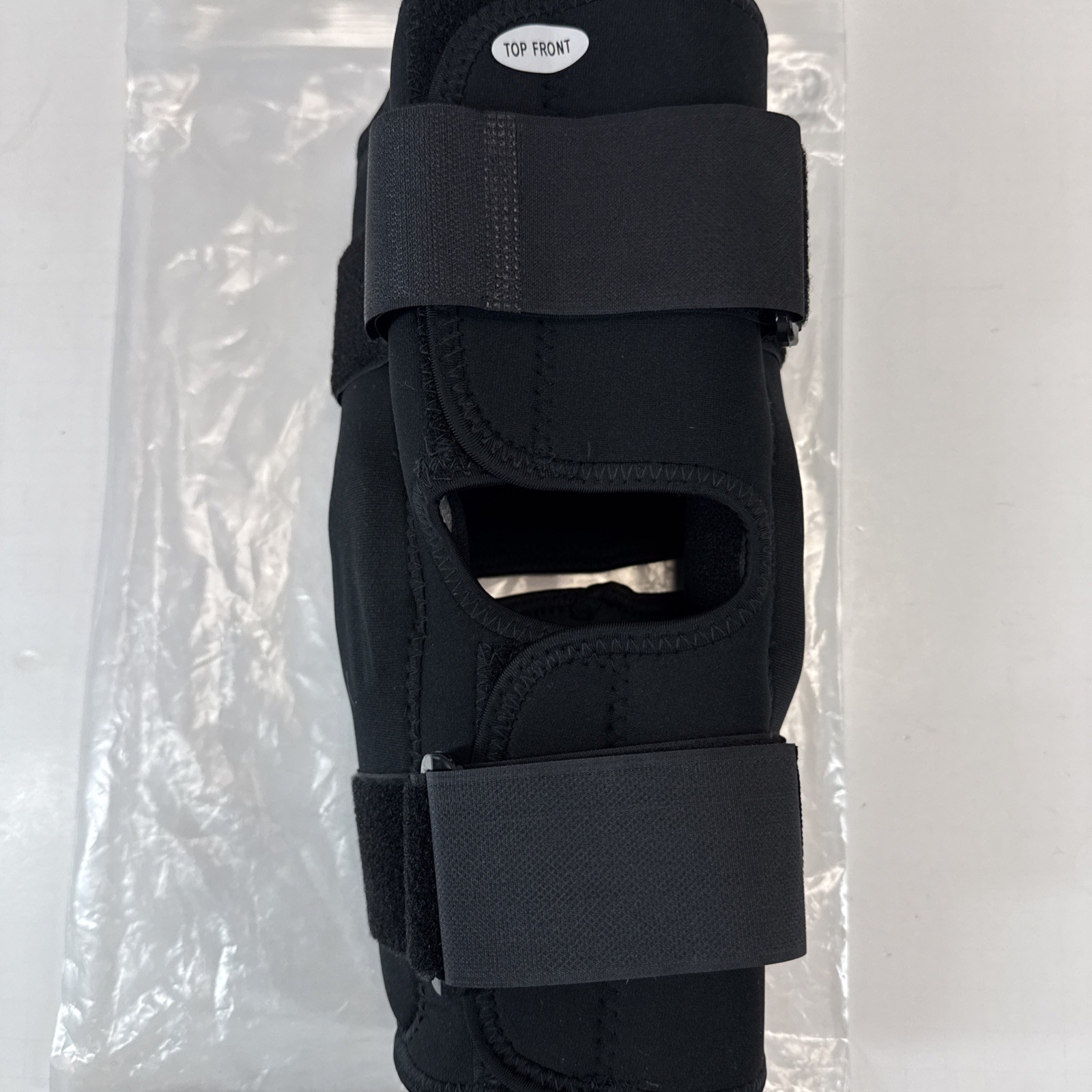 Knee Brace Internal Hinge Left/Right One-Size Adj. – Hook and Loop Black NEW