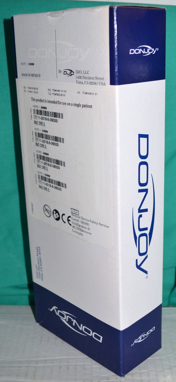 DonJoy REF 11-0016-5-06000 Knee Brace Cover size XL New