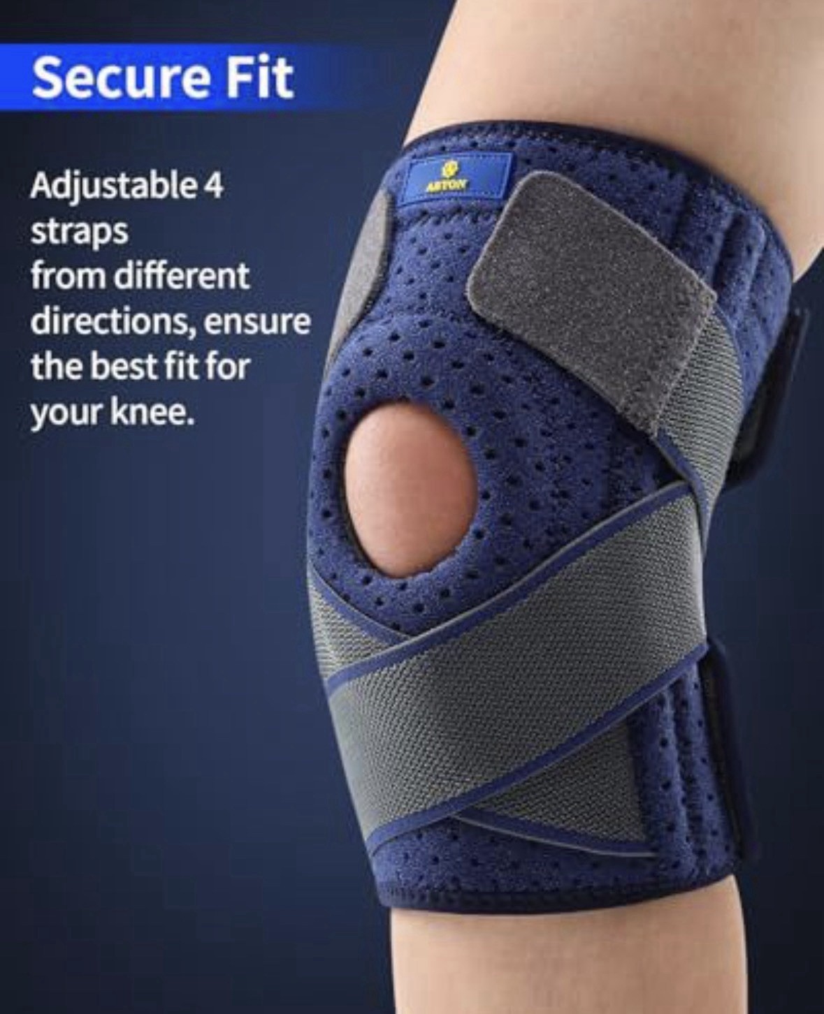 ABYON Knee Brace for Men and Women 2x Large (Pack of 1), Blue