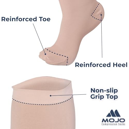 for Women and Men 20-30mmHg Knee High – Graduated Knee High Medium Beige