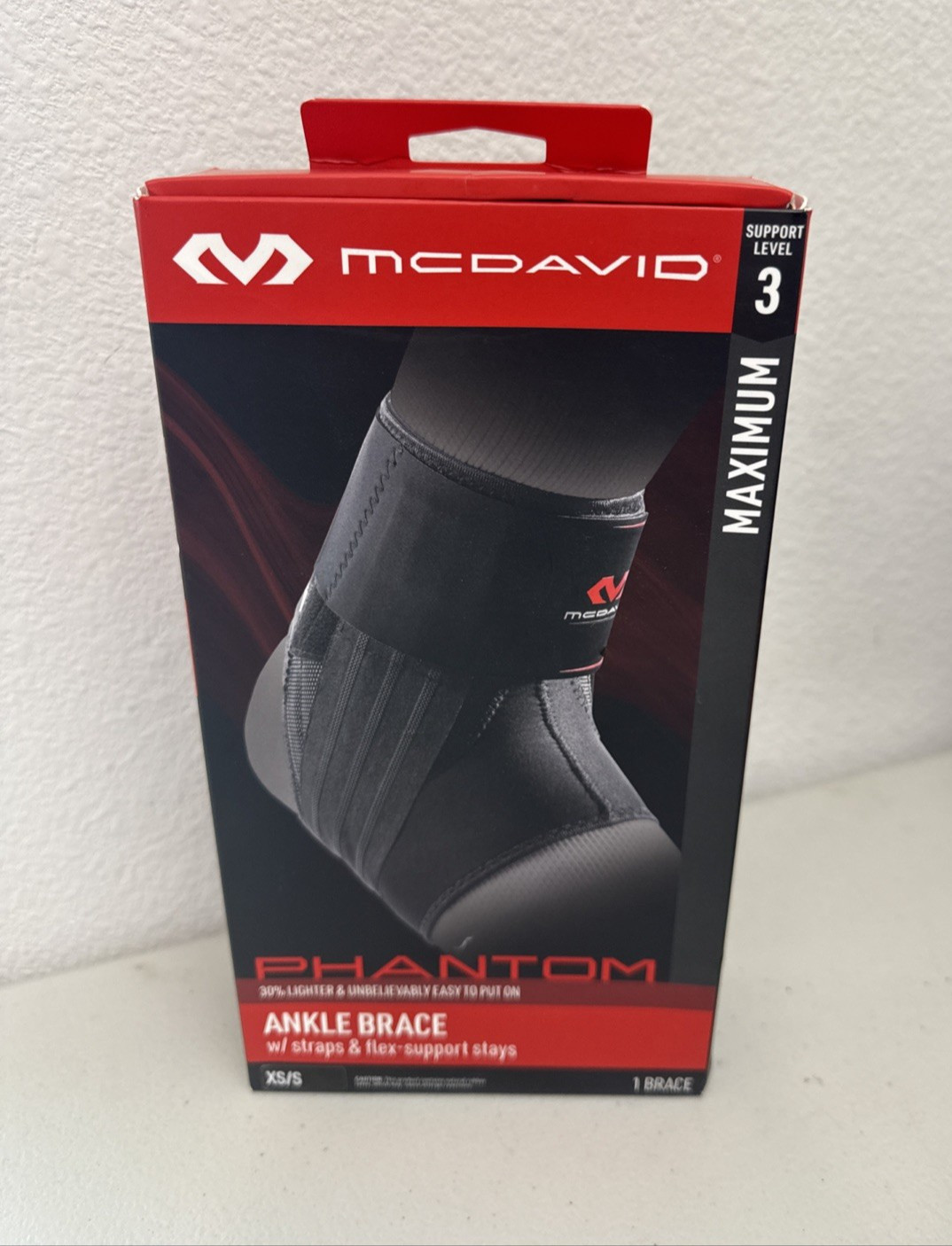 McDavid phantom ankle brace W/strap flex stay level 3 X Small / S 7.5”-8.5” NOB