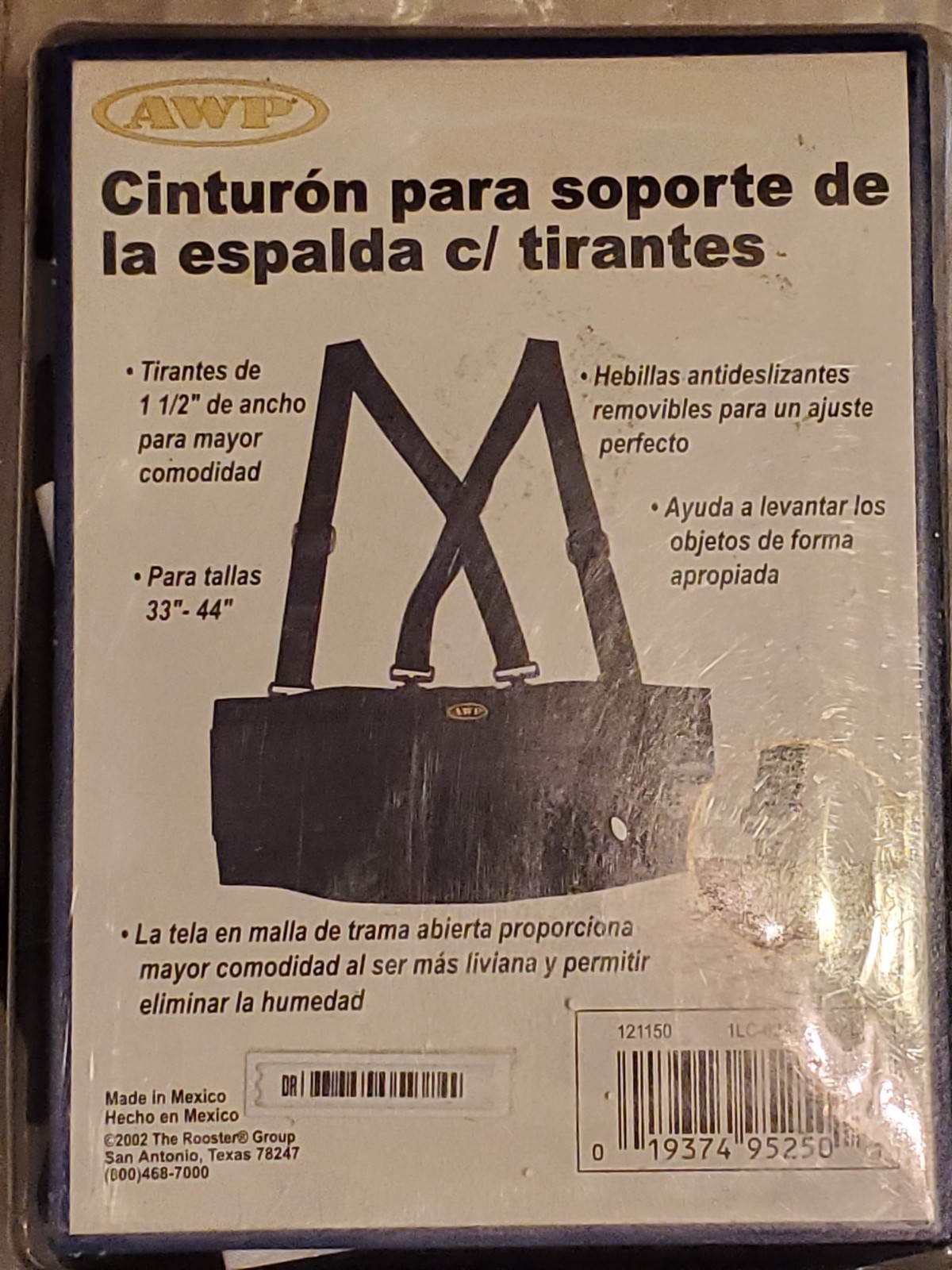 Large/XL Adjustable BackSupport 121150 1LC-629-3C-L/X L 33″-44″ waist