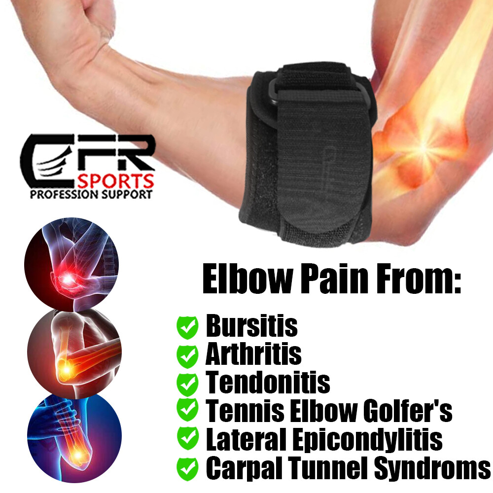Tennis Elbow Brace Support Arthritis Tendonitis Arm Joint Pain Relief Band Strap
