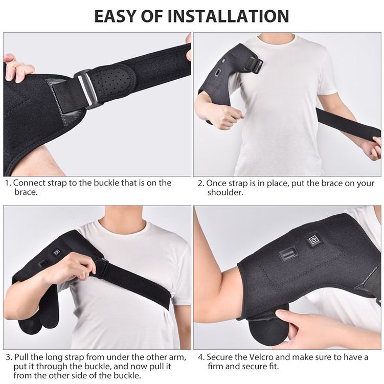 USB Heated Shoulder Massager Shoulder Brace Heating Pad For Knee Elbow Shoulder