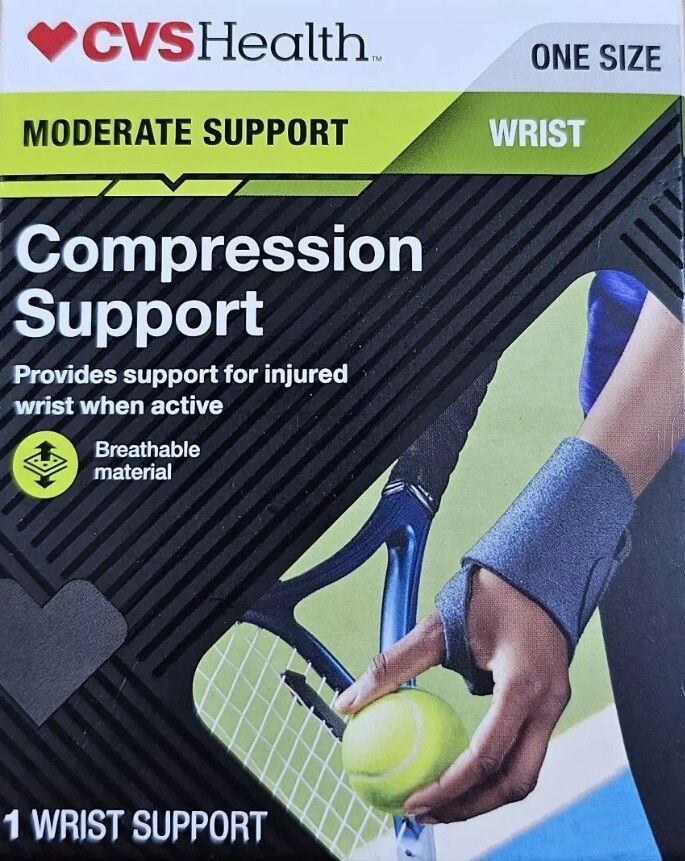 CVS HEALTH WRIST COMPRESSION SUPPORT ONE SIZE