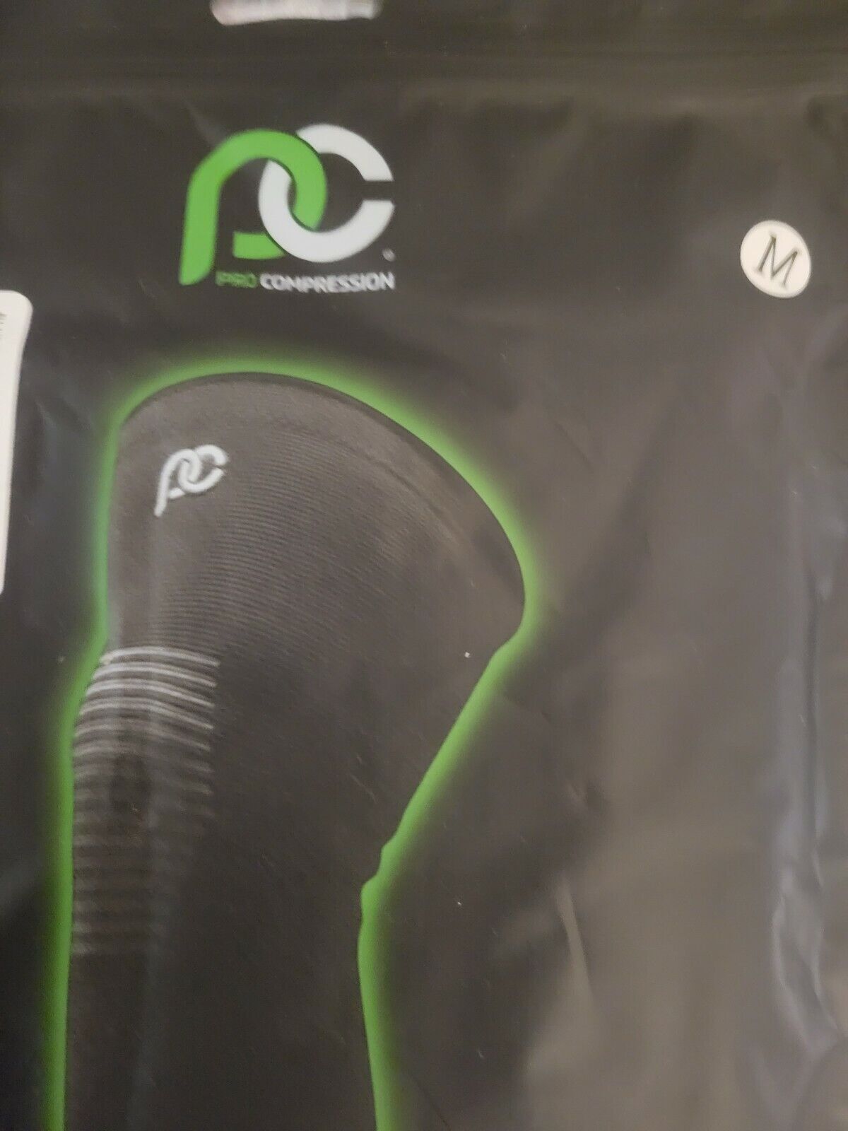 Compression sleeve knee support medium adult pro black