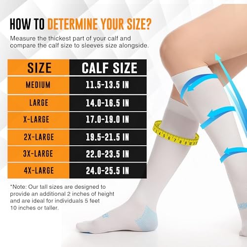 TED Hose Knee High Anti Embolism Stockings for Women & Men, 3X-Large (1 Pair)