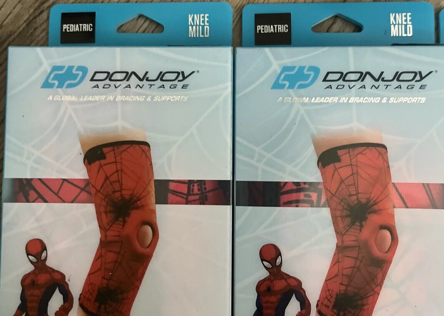 2 Pack DonJoy Advantage Marvel Spiderman Knee Sleeve Patella Mild Pediatric