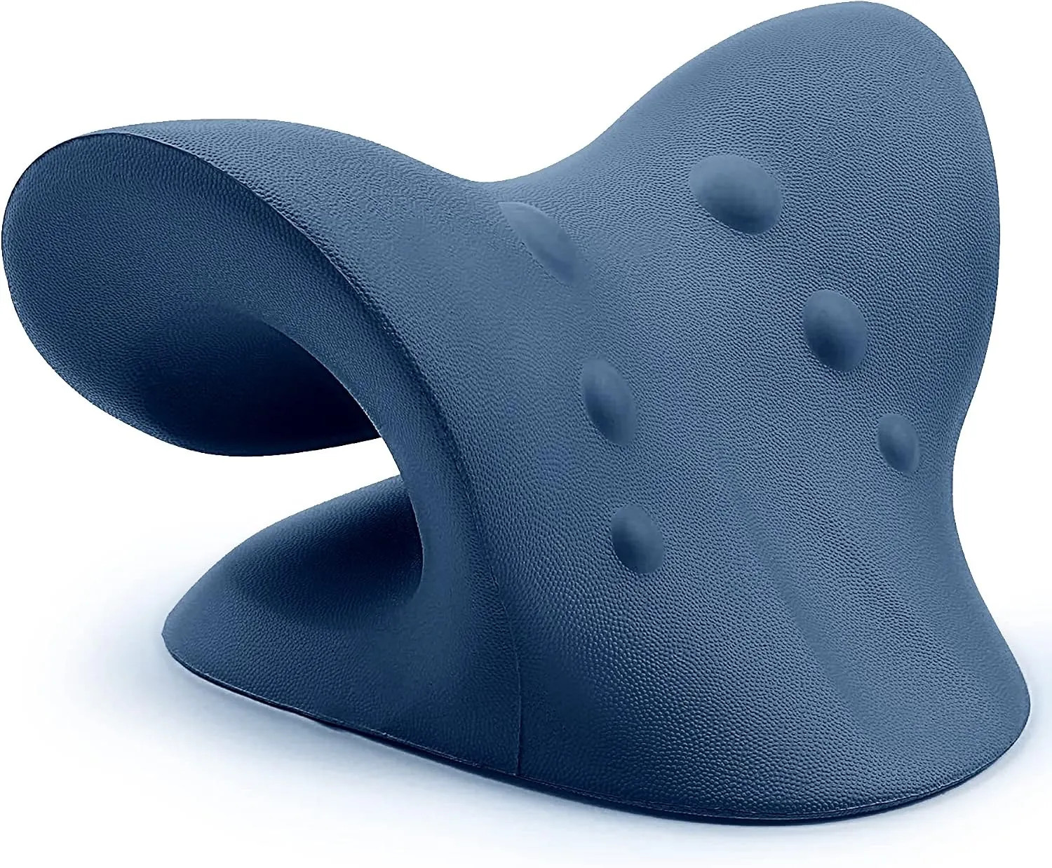 Neck And Shoulder Relaxer Cervical Traction Device For Pain Relief Dark Blue New