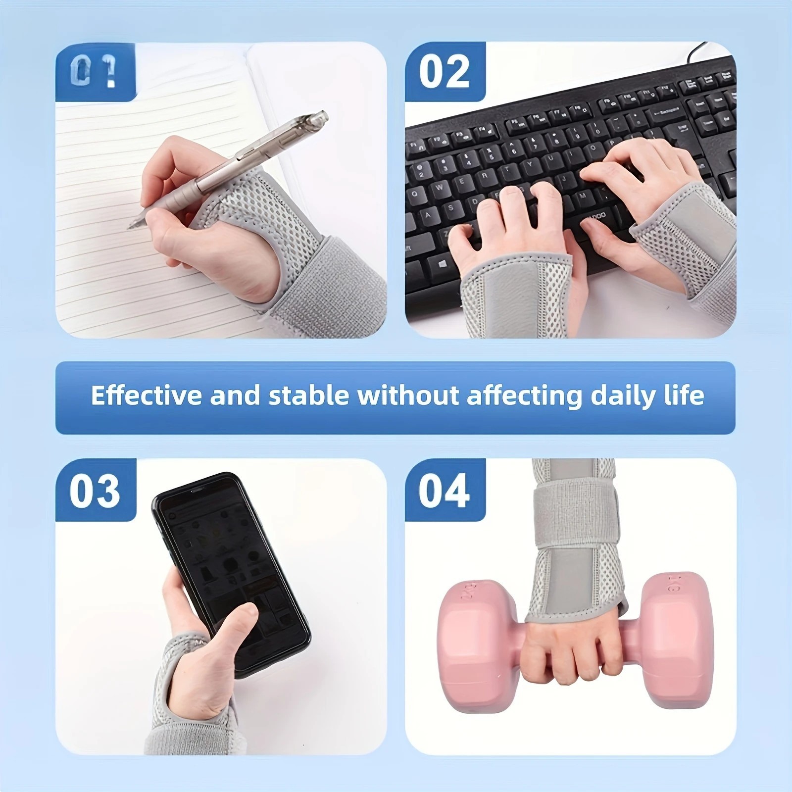 NEW Wrist Brace for Carpal Tunnel – Adjustable Night Support Brace with Splints