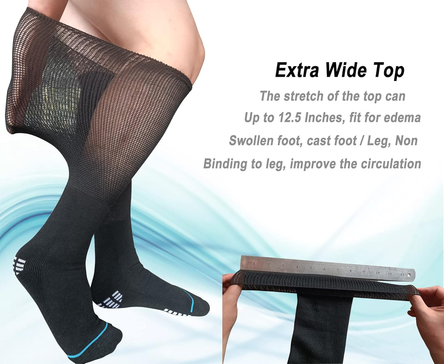 2 Pairs Replacement Sock Liner for Orthopedic Cast Walking Boot Air Cam Walkers,