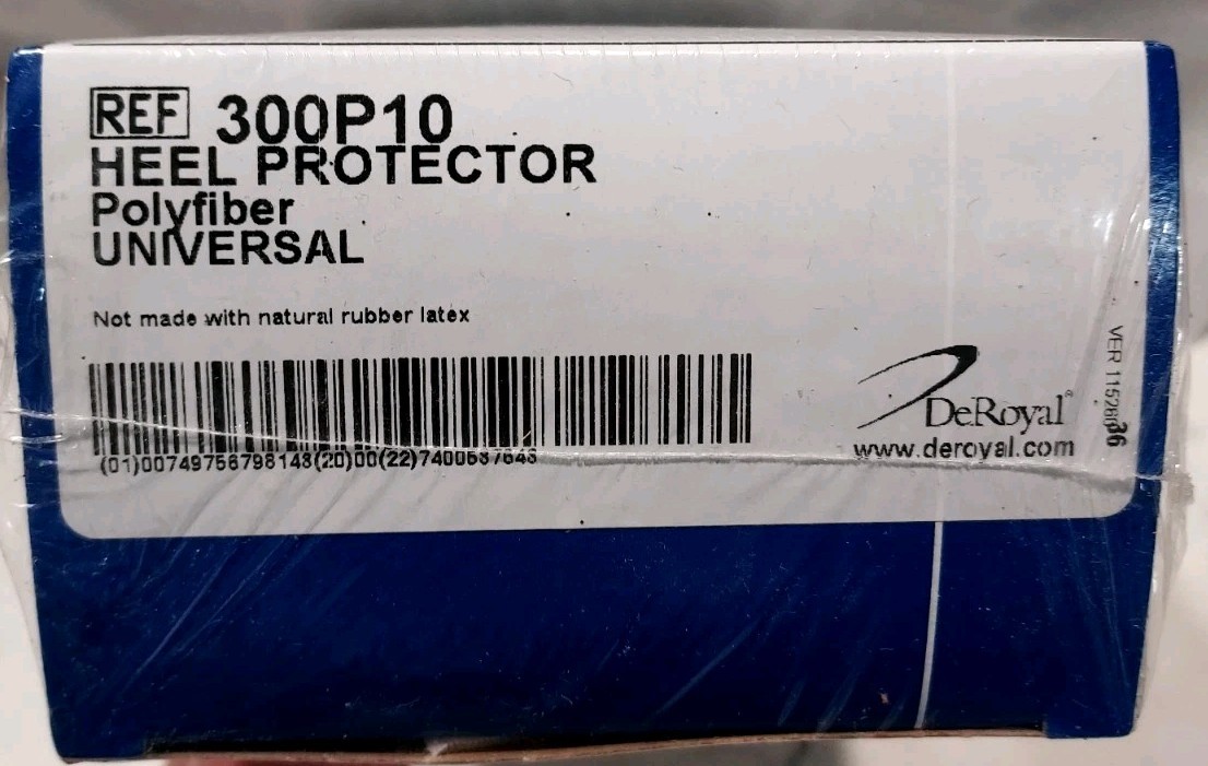 Deroyal Heel Protector 300P10 Polyfiber Universal Sealed Box