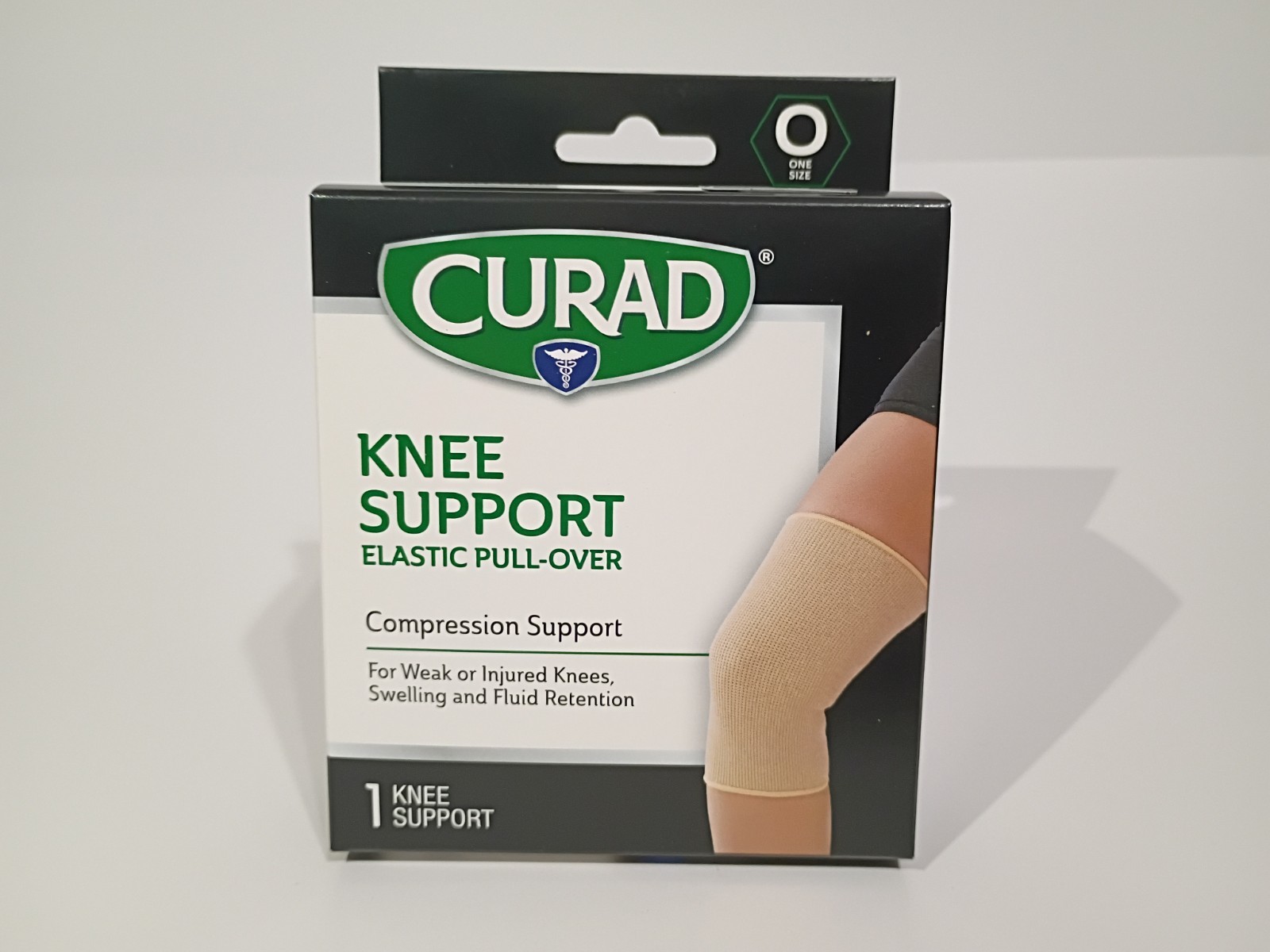 Curad Knee Support Elastic Pullover – 4 Pack – One Size – Beige Color