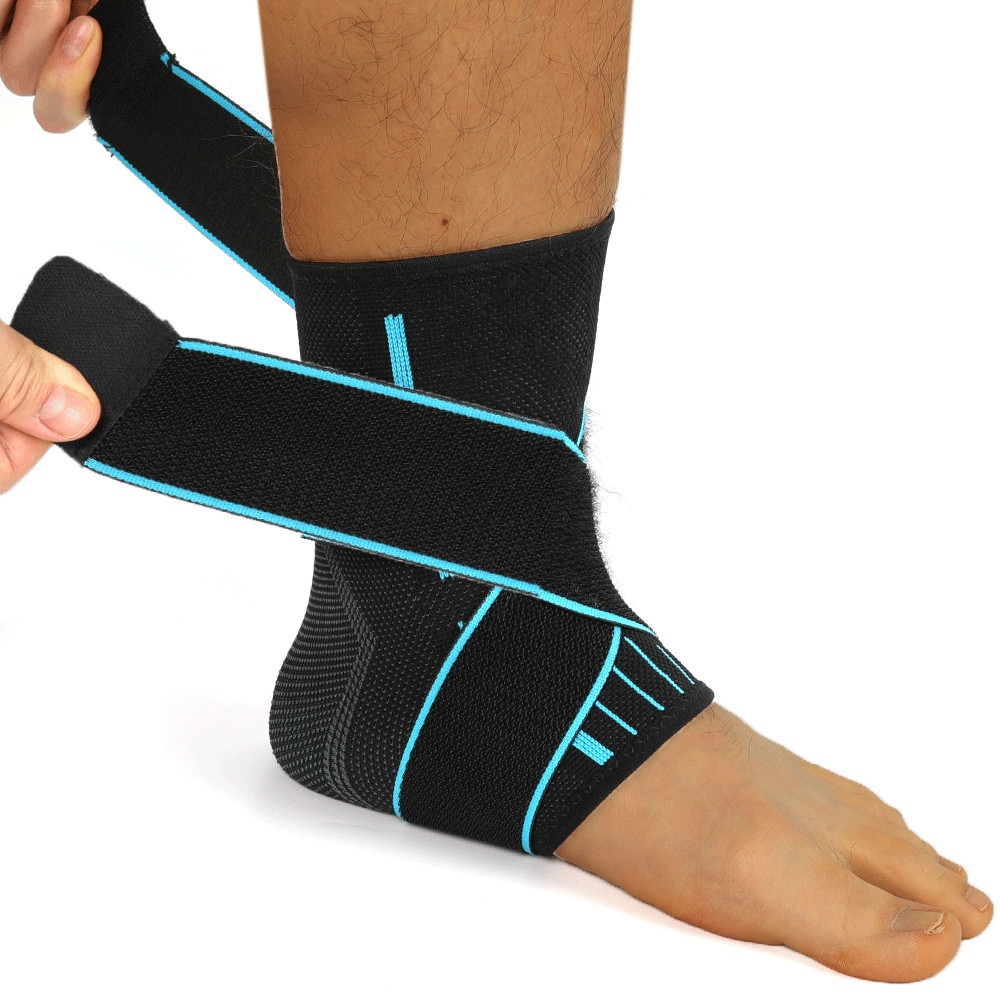 Tobillera deportiva compresiva ajustable, transpirable para hombre y mujer