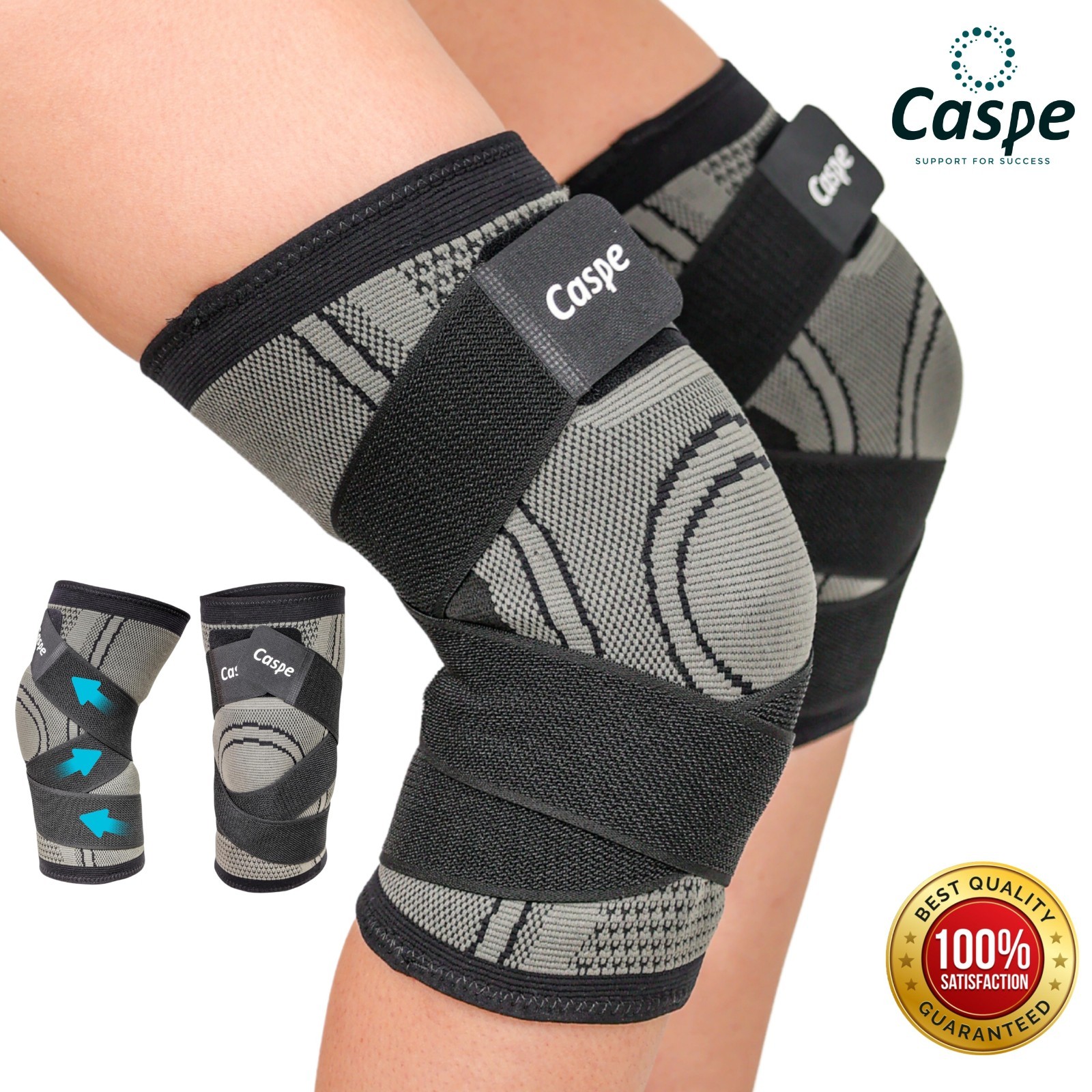 Knee Brace Compression Sleeve Support Joint Pain Arthritis Relief For Sport Gym